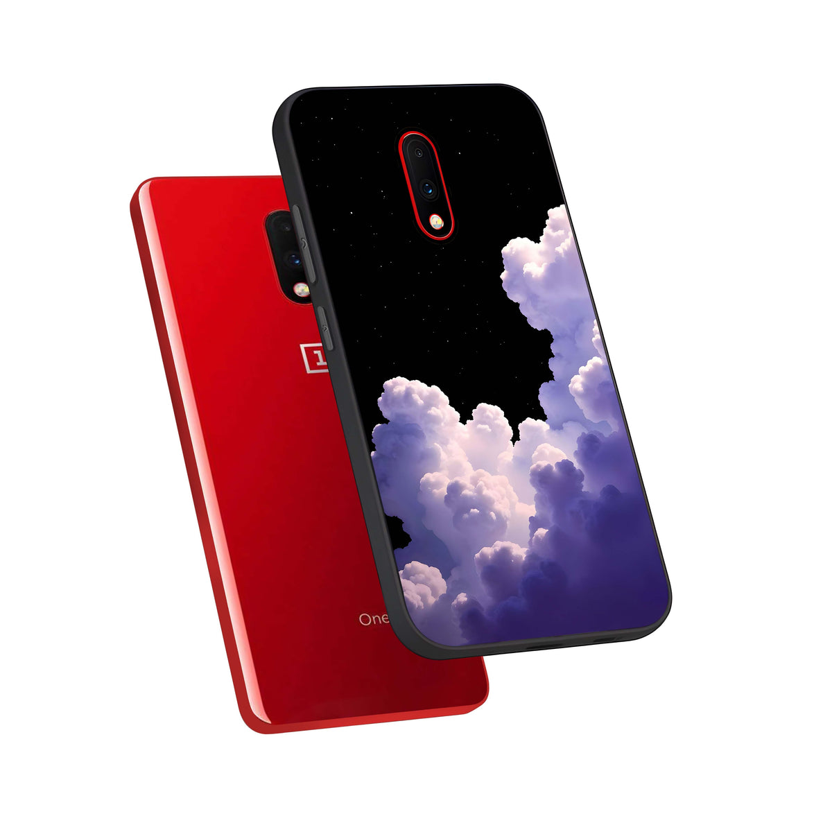  Starlit Night Whispers phone case For OnePlus 7 showing premium glass back cover with detailed artwork