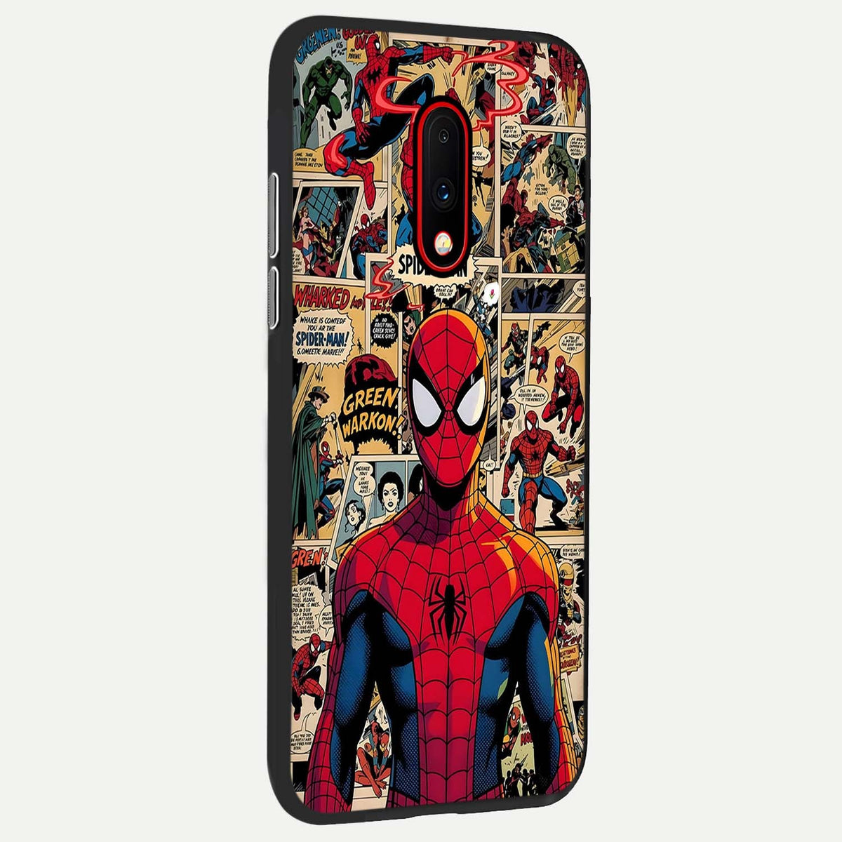  Aesthetic Spider back cover For OnePlus 7 slim fit glass case with vibrant aesthetic design