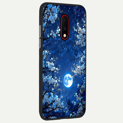  Blossom Moonlight Sky back cover For OnePlus 7 slim fit glass case with vibrant aesthetic design