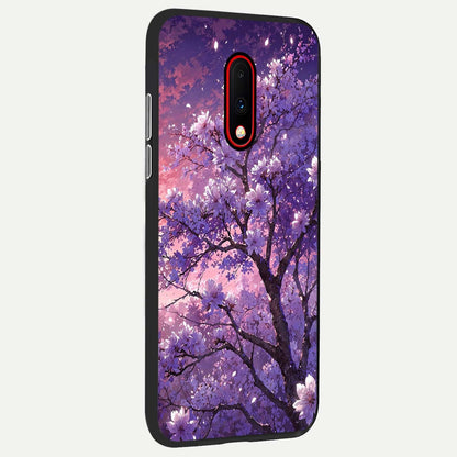  Blossom Tree back cover For OnePlus 7 slim fit glass case with vibrant aesthetic design