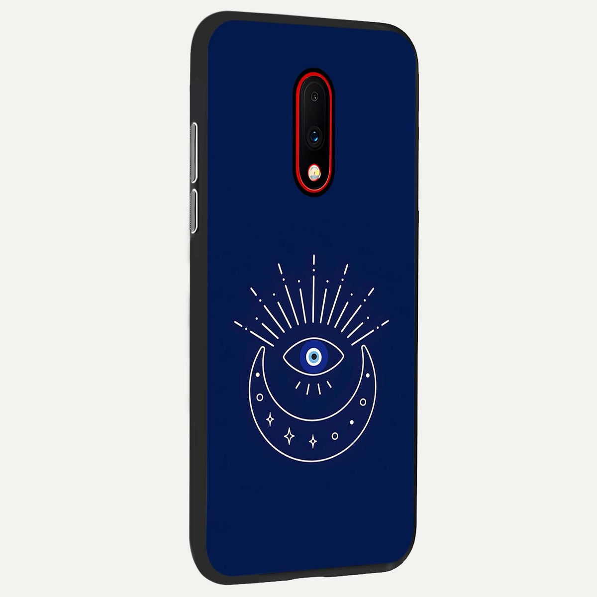  Blue Evil Eye back cover For OnePlus 7 slim fit glass case with vibrant aesthetic design