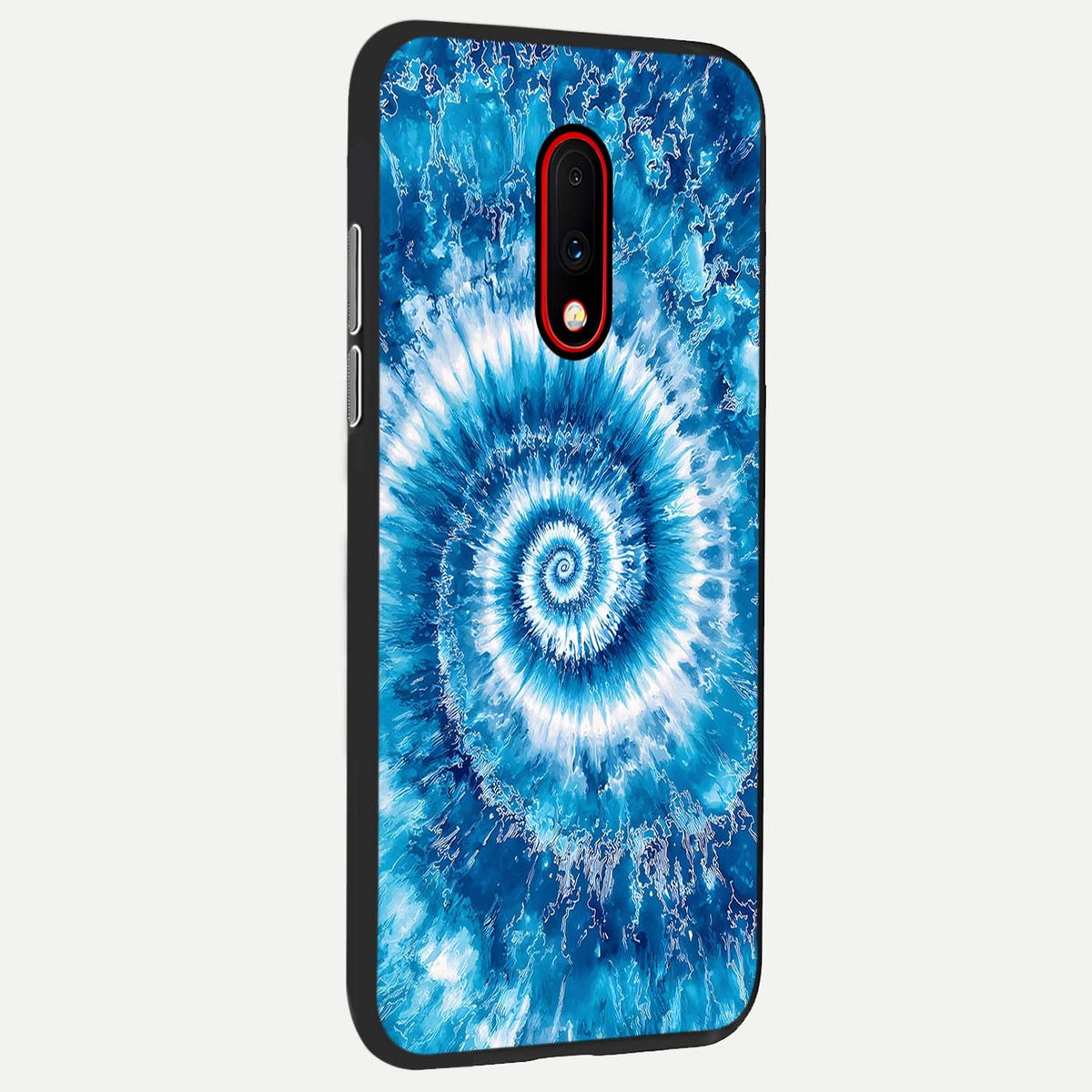  Blue Galaxy Wave back cover For OnePlus 7 slim fit glass case with vibrant aesthetic design