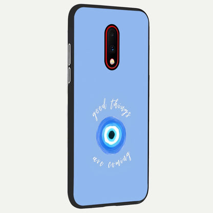  Bright Future Ahead back cover For OnePlus 7 slim fit glass case with vibrant aesthetic design