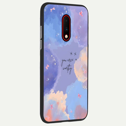  Celestial Cloud Magic back cover For OnePlus 7 slim fit glass case with vibrant aesthetic design