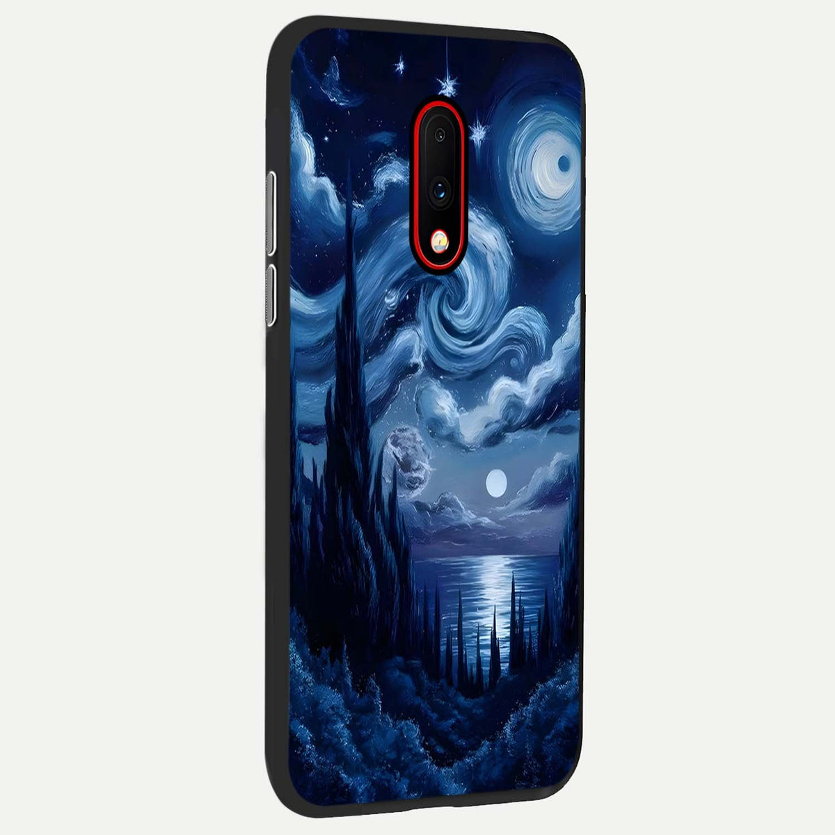  Celestial Dream Van Gogh back cover For OnePlus 7 slim fit glass case with vibrant aesthetic design