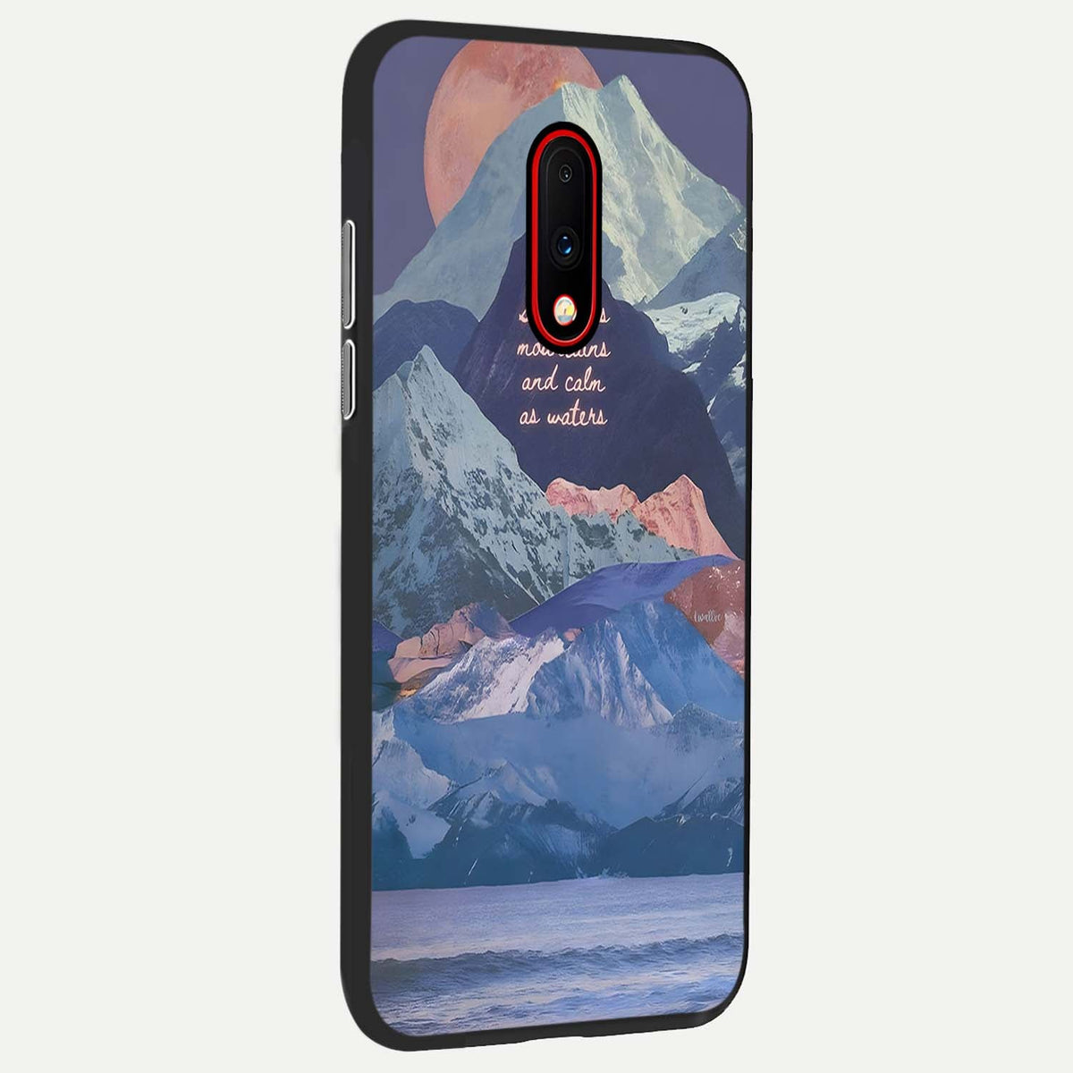  Celestial Mountain Calm back cover For OnePlus 7 slim fit glass case with vibrant aesthetic design