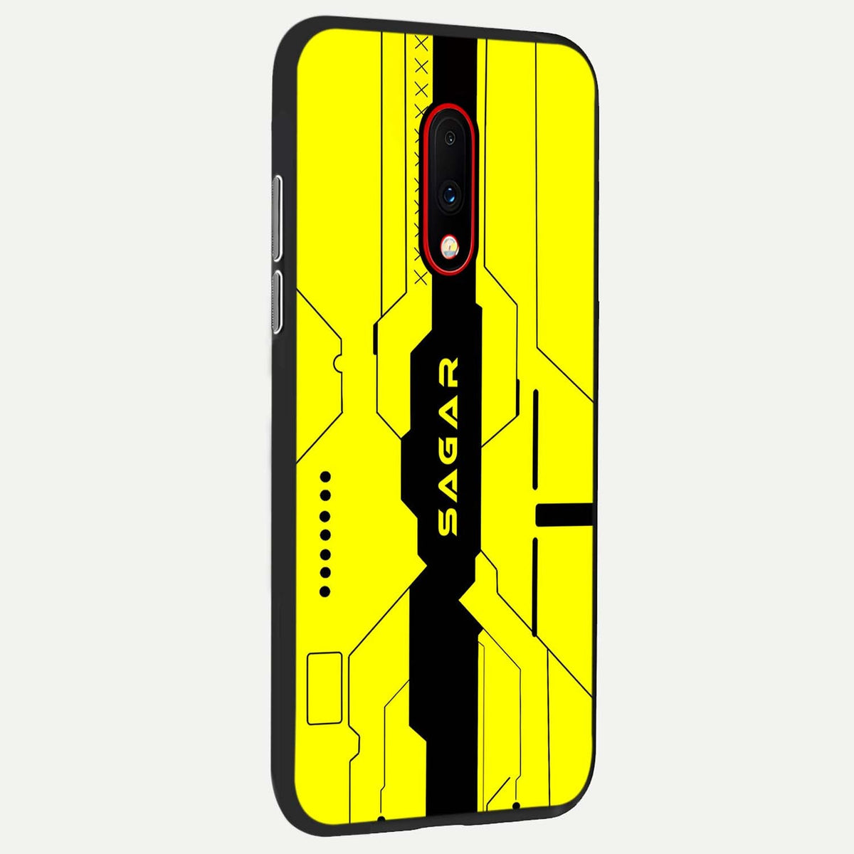  Circuit CYBERPUNK Custom Name back cover For OnePlus 7 slim fit glass case with vibrant aesthetic design