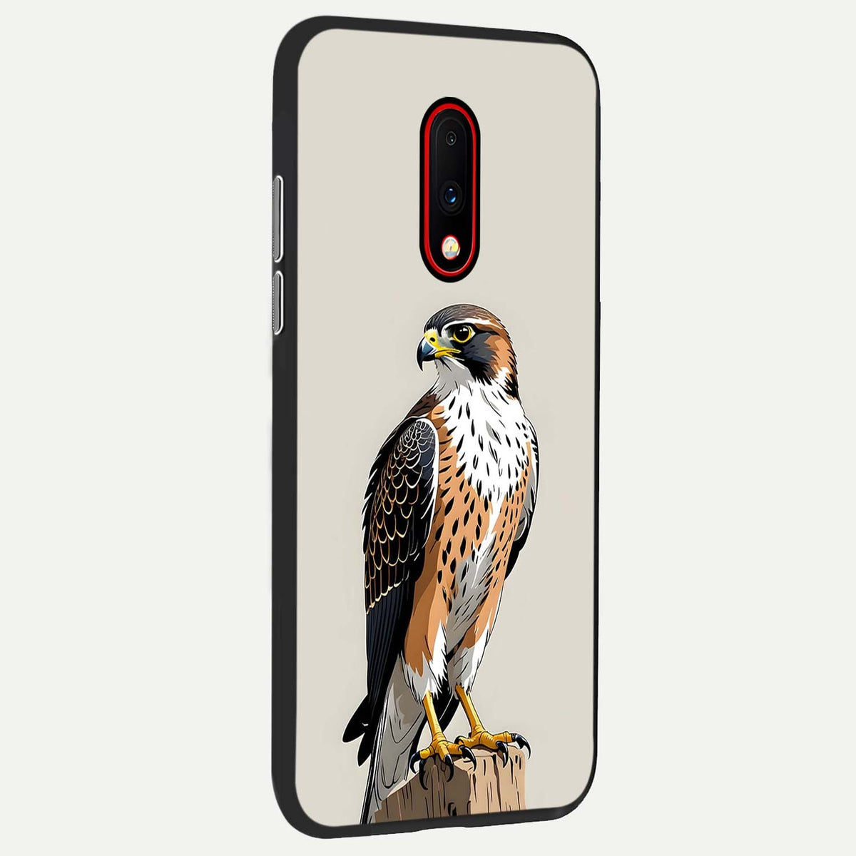 Clever Eagle back cover For OnePlus 7 slim fit glass case with vibrant aesthetic design