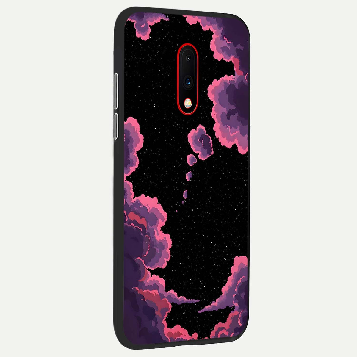  Cosmic Cloud Journey back cover For OnePlus 7 slim fit glass case with vibrant aesthetic design