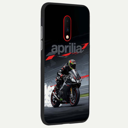  Dark Aprilla back cover For OnePlus 7 slim fit glass case with vibrant aesthetic design