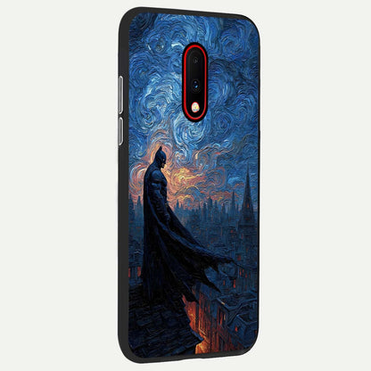  Dark Knight Dusk back cover For OnePlus 7 slim fit glass case with vibrant aesthetic design