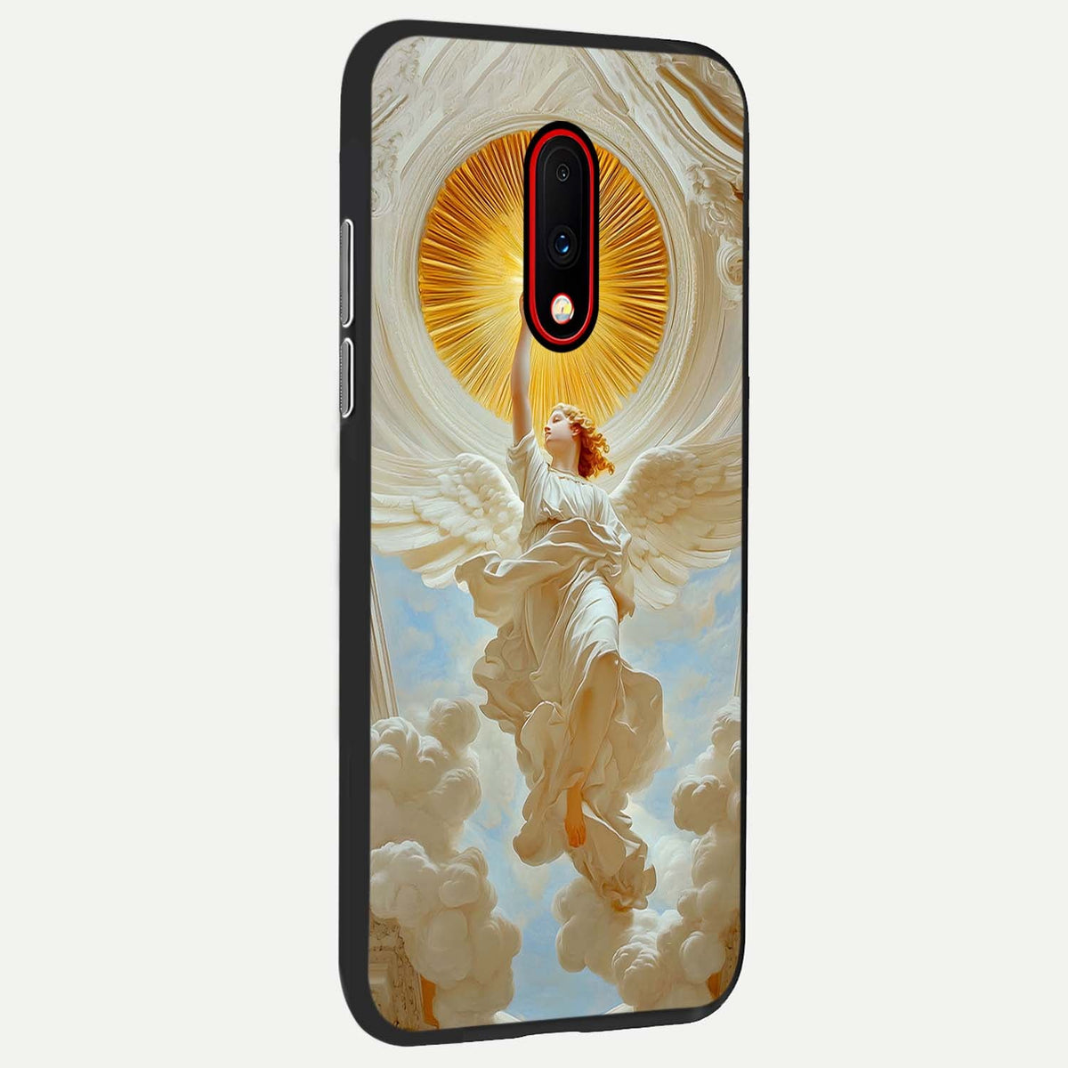  Divine Light Angel back cover For OnePlus 7 slim fit glass case with vibrant aesthetic design