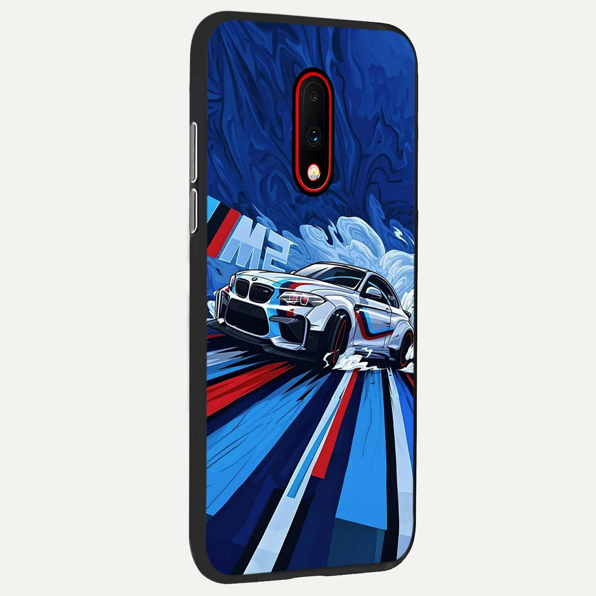  Drift Power Rush back cover For OnePlus 7 slim fit glass case with vibrant aesthetic design