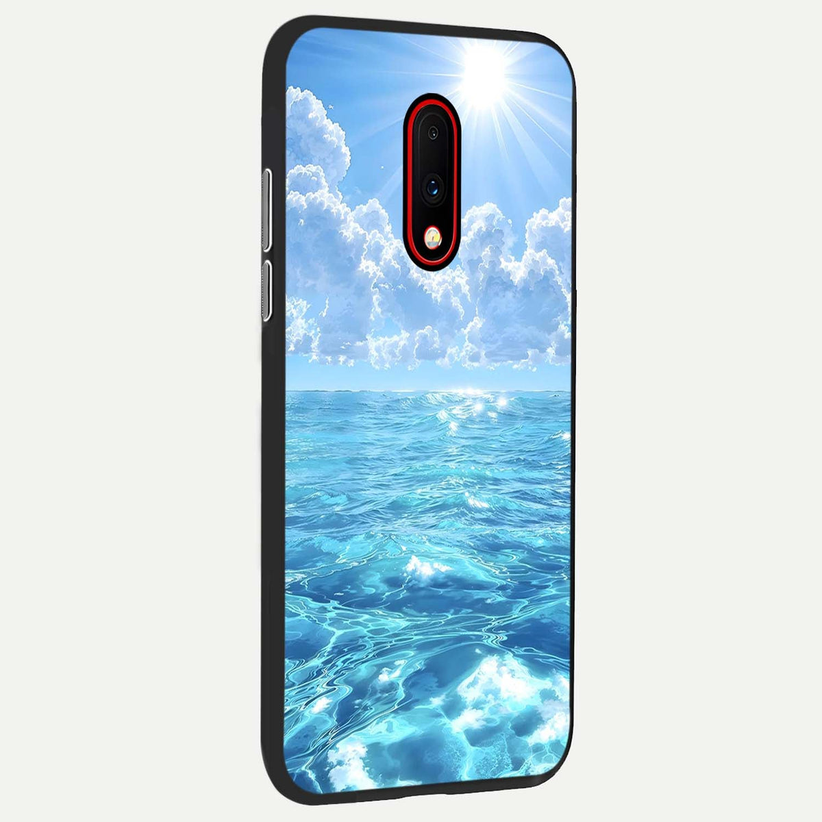  Endless Ocean Horizon back cover For OnePlus 7 slim fit glass case with vibrant aesthetic design