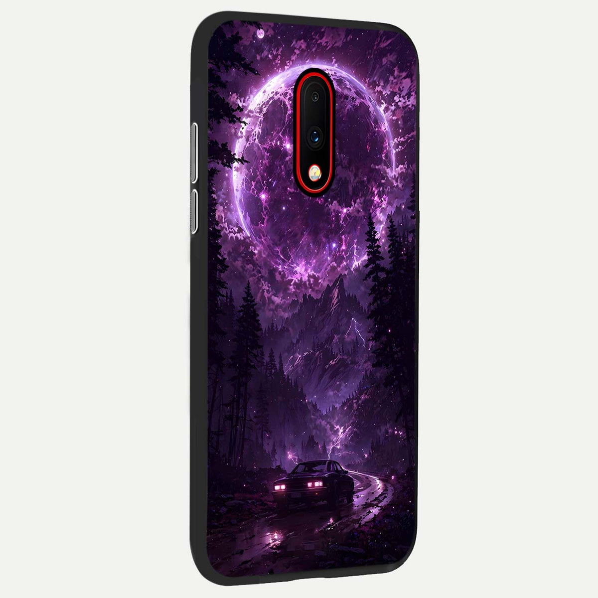  Eternal Cosmic Drive back cover For OnePlus 7 slim fit glass case with vibrant aesthetic design