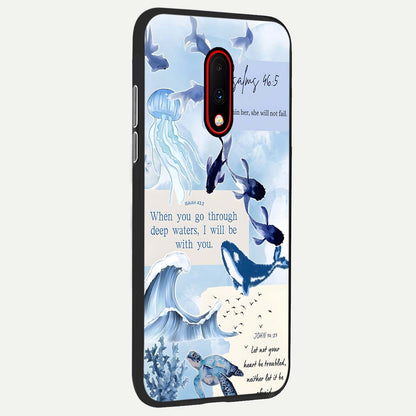  Faithful Ocean Promise back cover For OnePlus 7 slim fit glass case with vibrant aesthetic design