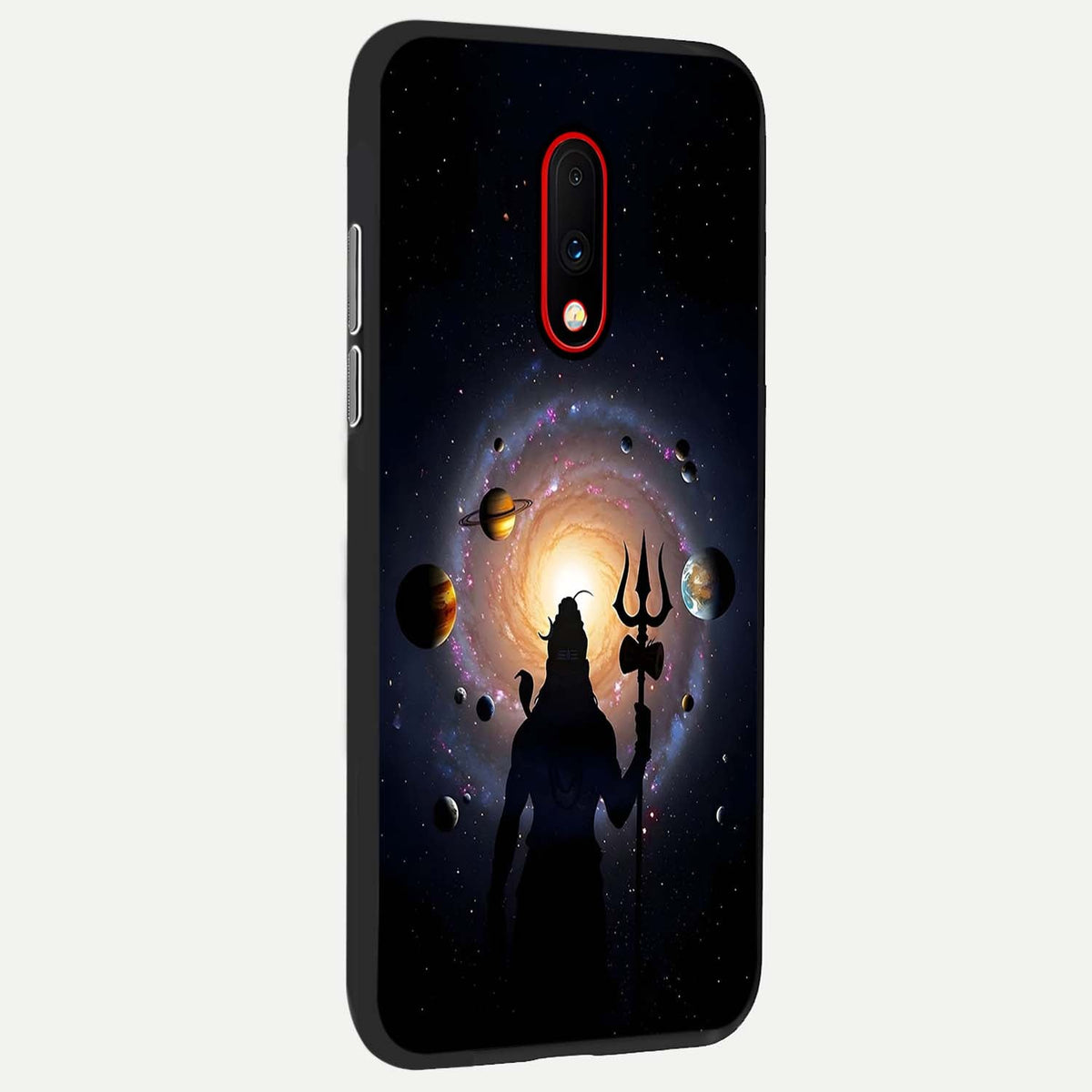  Galactic Shiva Vision back cover For OnePlus 7 slim fit glass case with vibrant aesthetic design