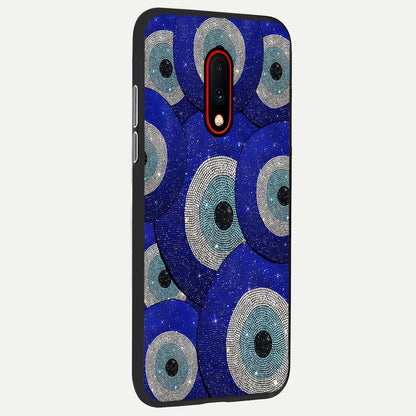  Galaxy Eye Flow back cover For OnePlus 7 slim fit glass case with vibrant aesthetic design