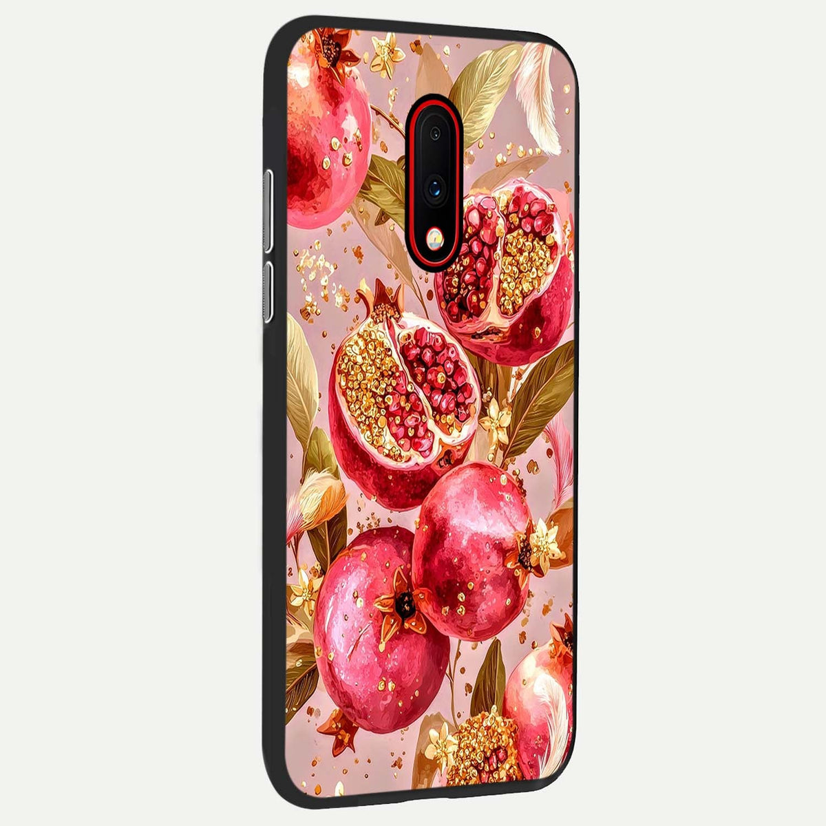  Golden Bloom Glow back cover For OnePlus 7 slim fit glass case with vibrant aesthetic design
