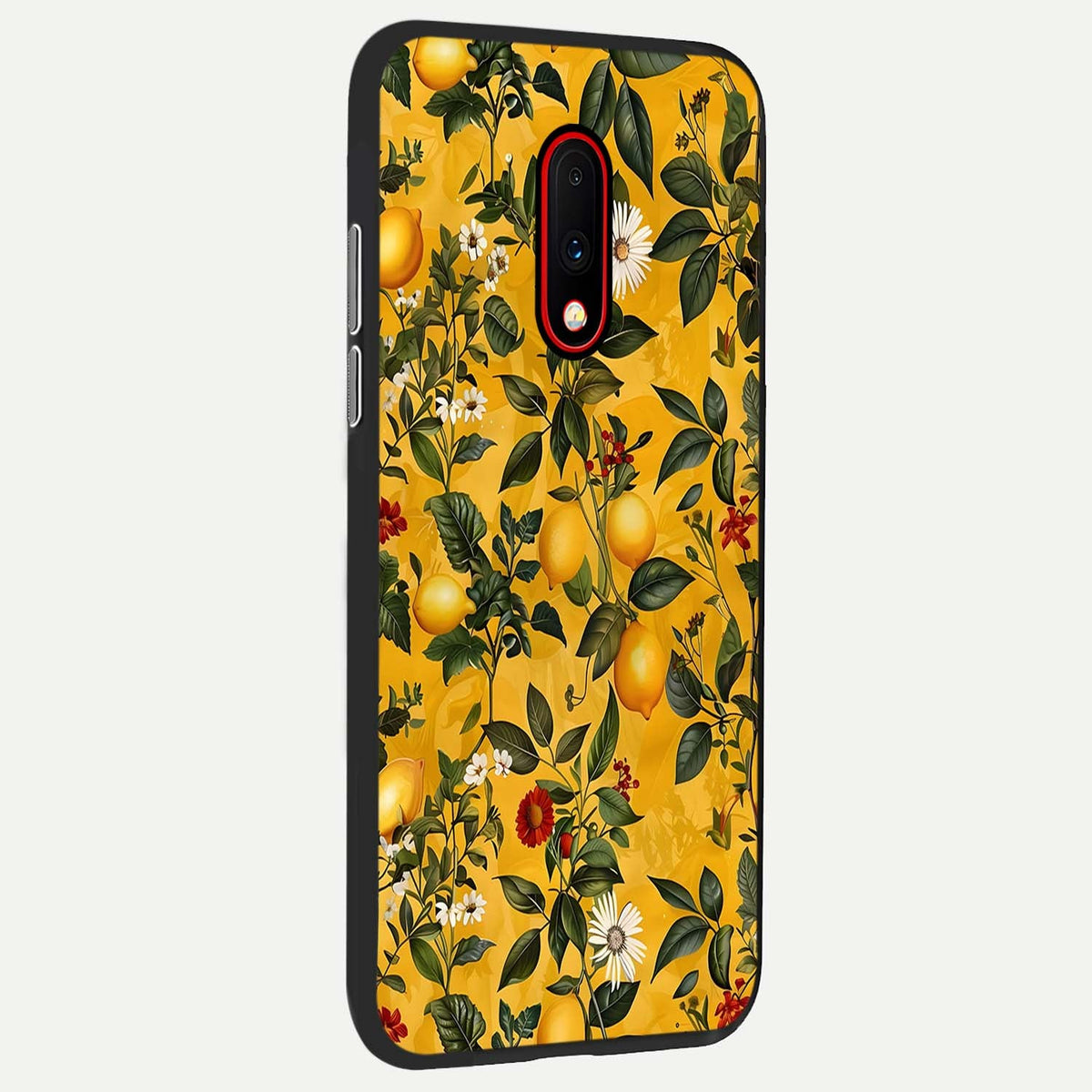  Golden Lemon Field back cover For OnePlus 7 slim fit glass case with vibrant aesthetic design