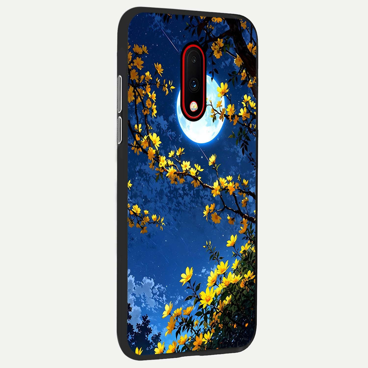  Golden Night Glow back cover For OnePlus 7 slim fit glass case with vibrant aesthetic design
