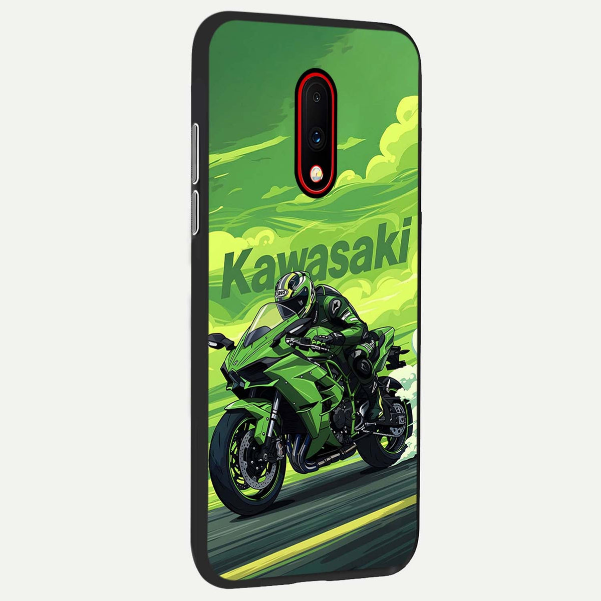  Greenery Sky back cover For OnePlus 7 slim fit glass case with vibrant aesthetic design