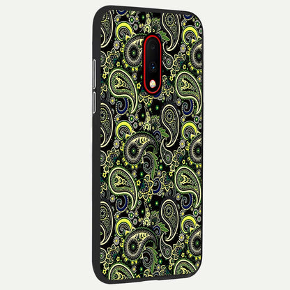  Green Lemon back cover For OnePlus 7 slim fit glass case with vibrant aesthetic design