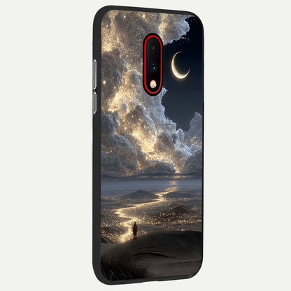  Moonlight Spark Path back cover For OnePlus 7 slim fit glass case with vibrant aesthetic design
