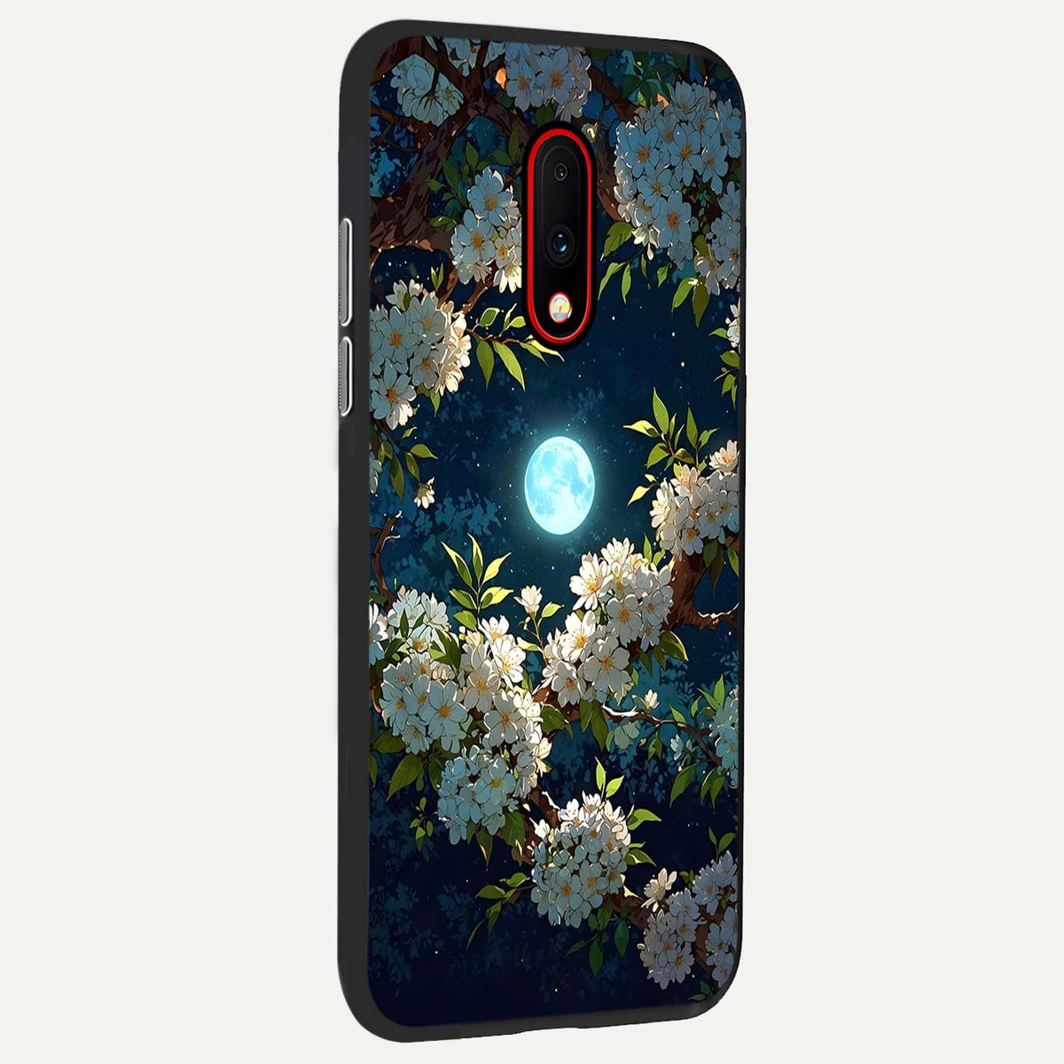  Moonlit Blossom Dream back cover For OnePlus 7 slim fit glass case with vibrant aesthetic design