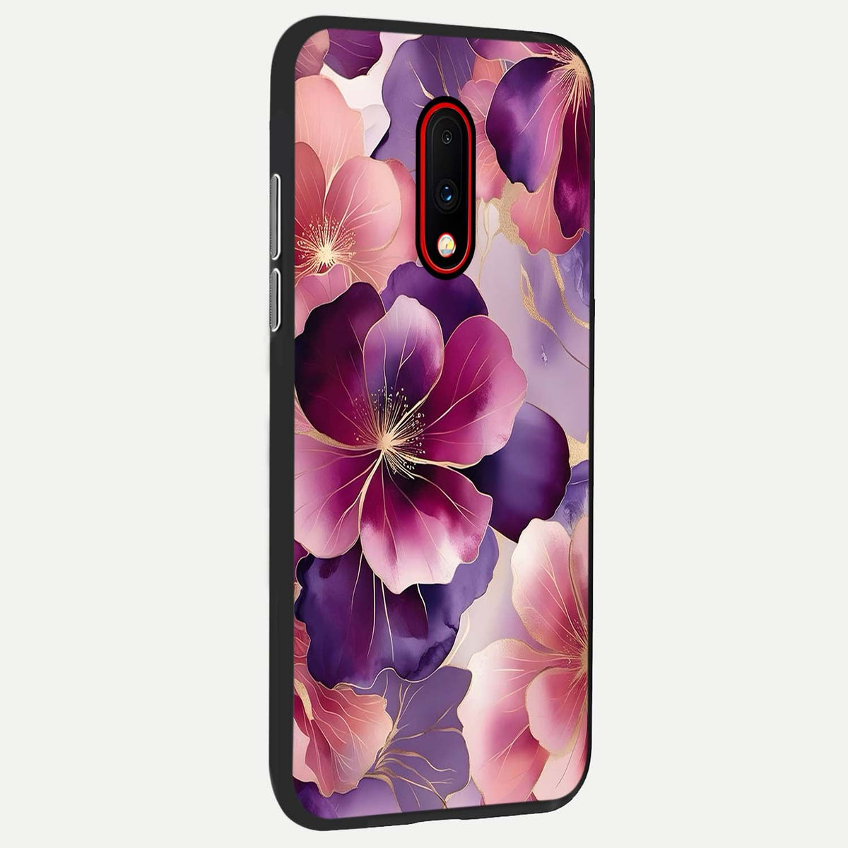  Pink Bouquet Florals back cover For OnePlus 7 slim fit glass case with vibrant aesthetic design