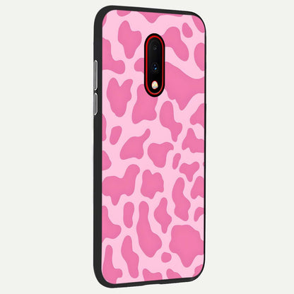  Pinkish Scenery back cover For OnePlus 7 slim fit glass case with vibrant aesthetic design
