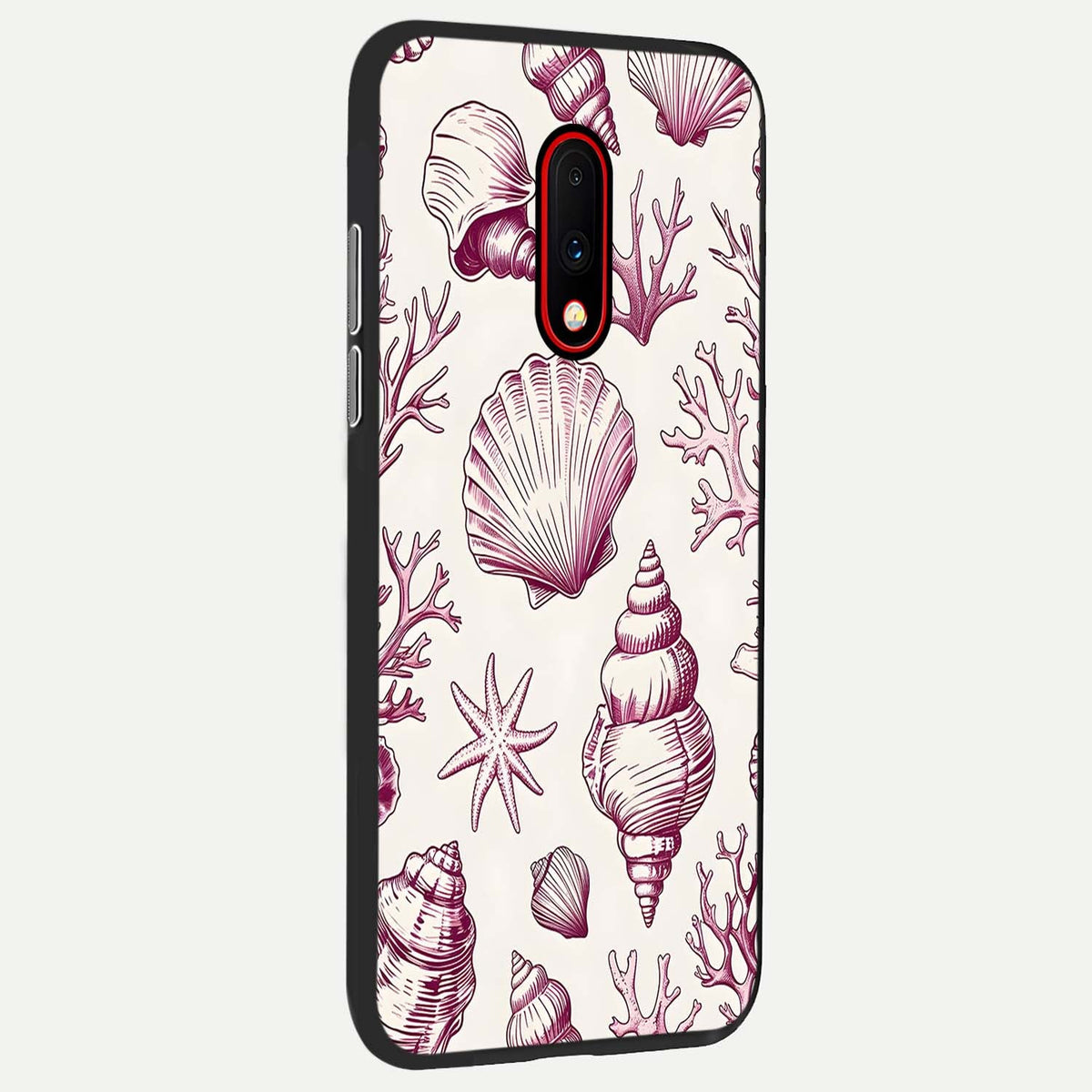  Pink Power Sparks back cover For OnePlus 7 slim fit glass case with vibrant aesthetic design