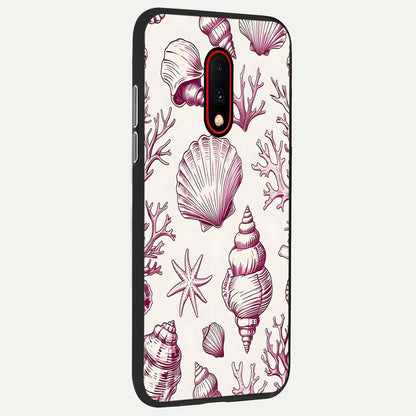  Pink Power Sparks back cover For OnePlus 7 slim fit glass case with vibrant aesthetic design