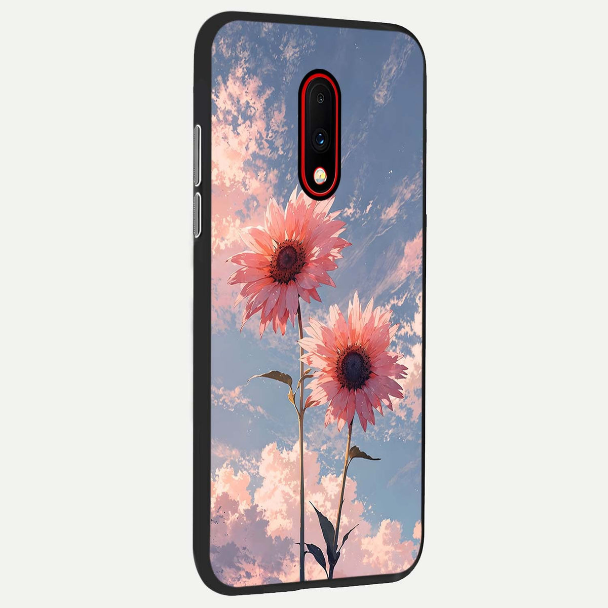  Sun Moon Balance back cover For OnePlus 7 slim fit glass case with vibrant aesthetic design