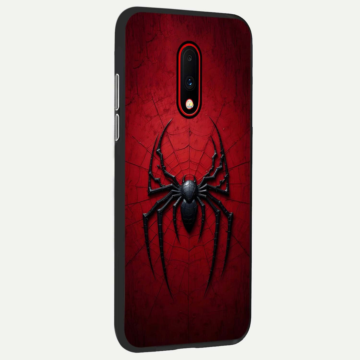  Superhero Web Emblem back cover For OnePlus 7 slim fit glass case with vibrant aesthetic design