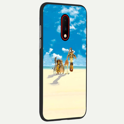  Tropical Fun Squad back cover For OnePlus 7 slim fit glass case with vibrant aesthetic design