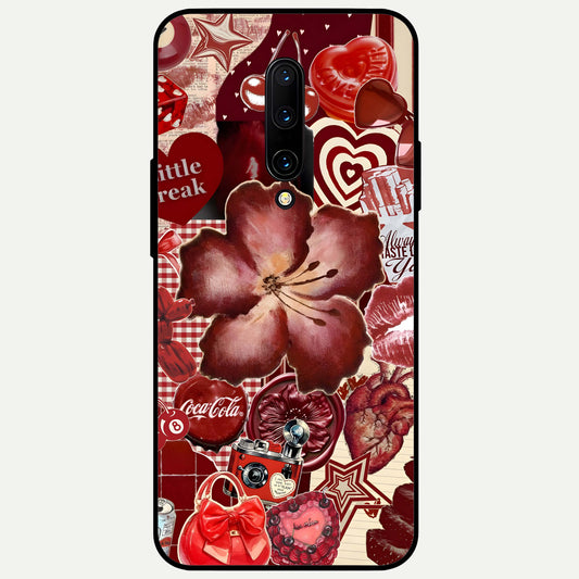  Aesthetic Little Freak Glass Case For OnePlus 7 Pro back cover – full design glossy printed glass finish