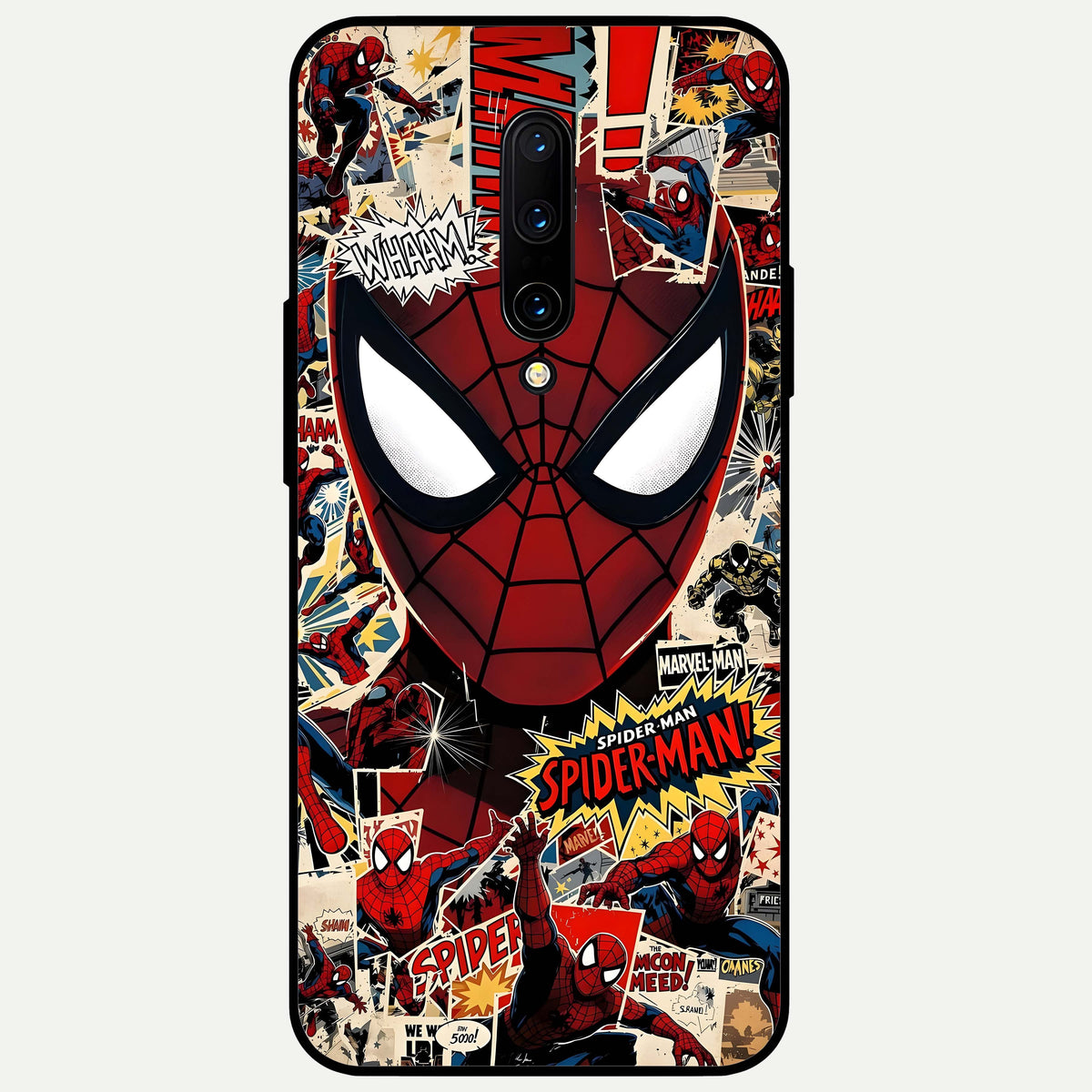  Aesthetic Wonder Spider Glass Case For OnePlus 7 Pro back cover – full design glossy printed glass finish