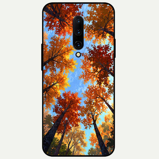  Autumn Sky Rise Glass Case For OnePlus 7 Pro back cover – full design glossy printed glass finish