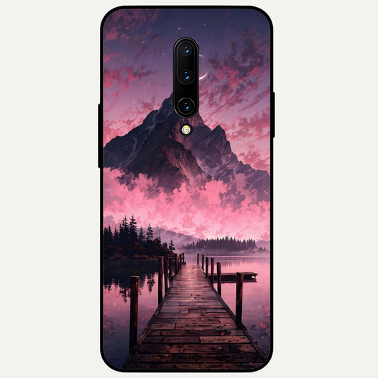  Beautiful Mountain View Glass Case For OnePlus 7 Pro back cover – full design glossy printed glass finish