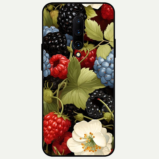  Berry Bloom Charm Glass Case For OnePlus 7 Pro back cover – full design glossy printed glass finish