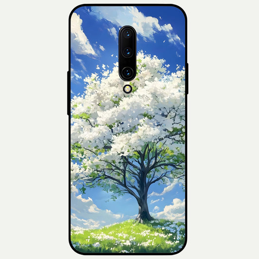  Blossom Sky Serenity Glass Case For OnePlus 7 Pro back cover – full design glossy printed glass finish