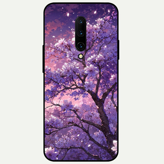  Blossom Tree Glass Case For OnePlus 7 Pro back cover – full design glossy printed glass finish