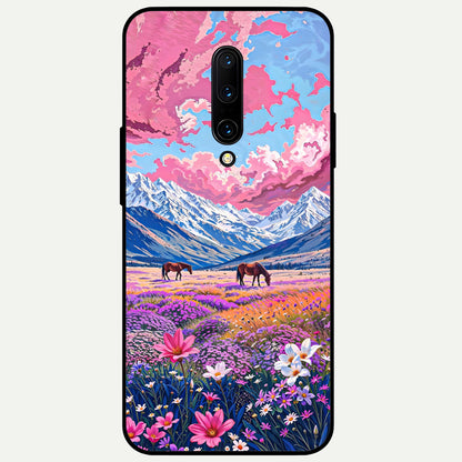  Blossom Valley Dream Glass Case For OnePlus 7 Pro back cover – full design glossy printed glass finish
