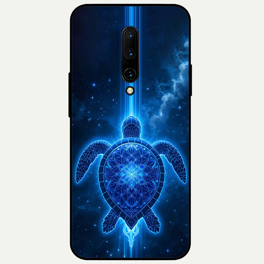  Blue Galaxy Turtle Glass Case For OnePlus 7 Pro back cover – full design glossy printed glass finish