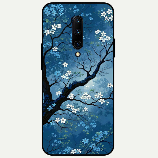  Blue Tree Serenity Glass Case For OnePlus 7 Pro back cover – full design glossy printed glass finish