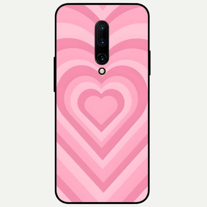  Blush Heart Waves Glass Case For OnePlus 7 Pro back cover – full design glossy printed glass finish