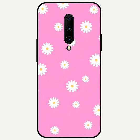  Bubblegum Daisy Pop Glass Case For OnePlus 7 Pro back cover – full design glossy printed glass finish