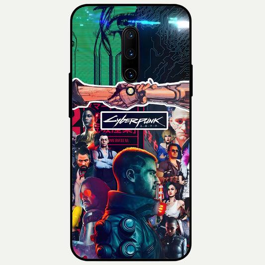  CYBERPUNK Legacy Glass Case For OnePlus 7 Pro back cover – full design glossy printed glass finish