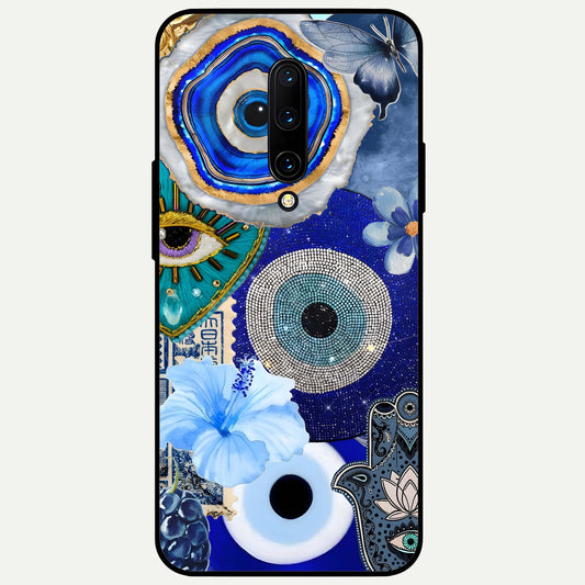  Celestial Blue Vision Glass Case For OnePlus 7 Pro back cover – full design glossy printed glass finish